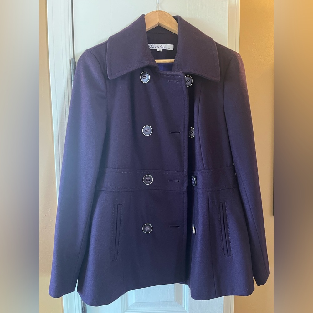 Kenneth Cole Deep Purple Pea Coat